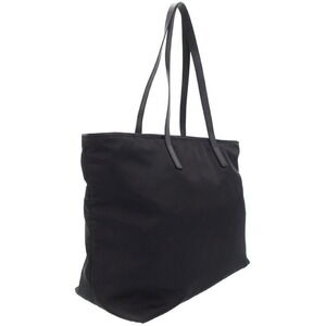 Prada Shoulder Vela Tessuto Tote Black Bag